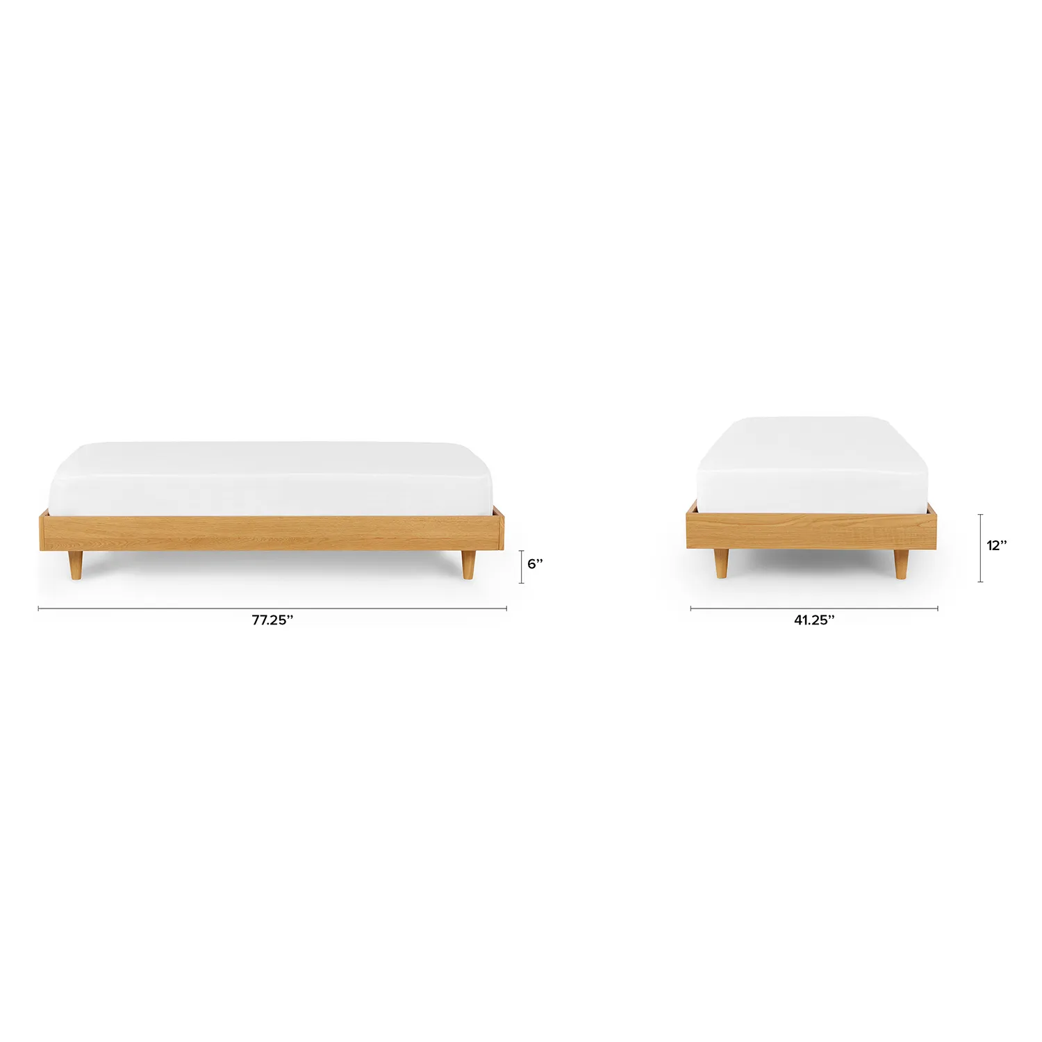 Basi Twin Bed Frame - Oak - Image 4