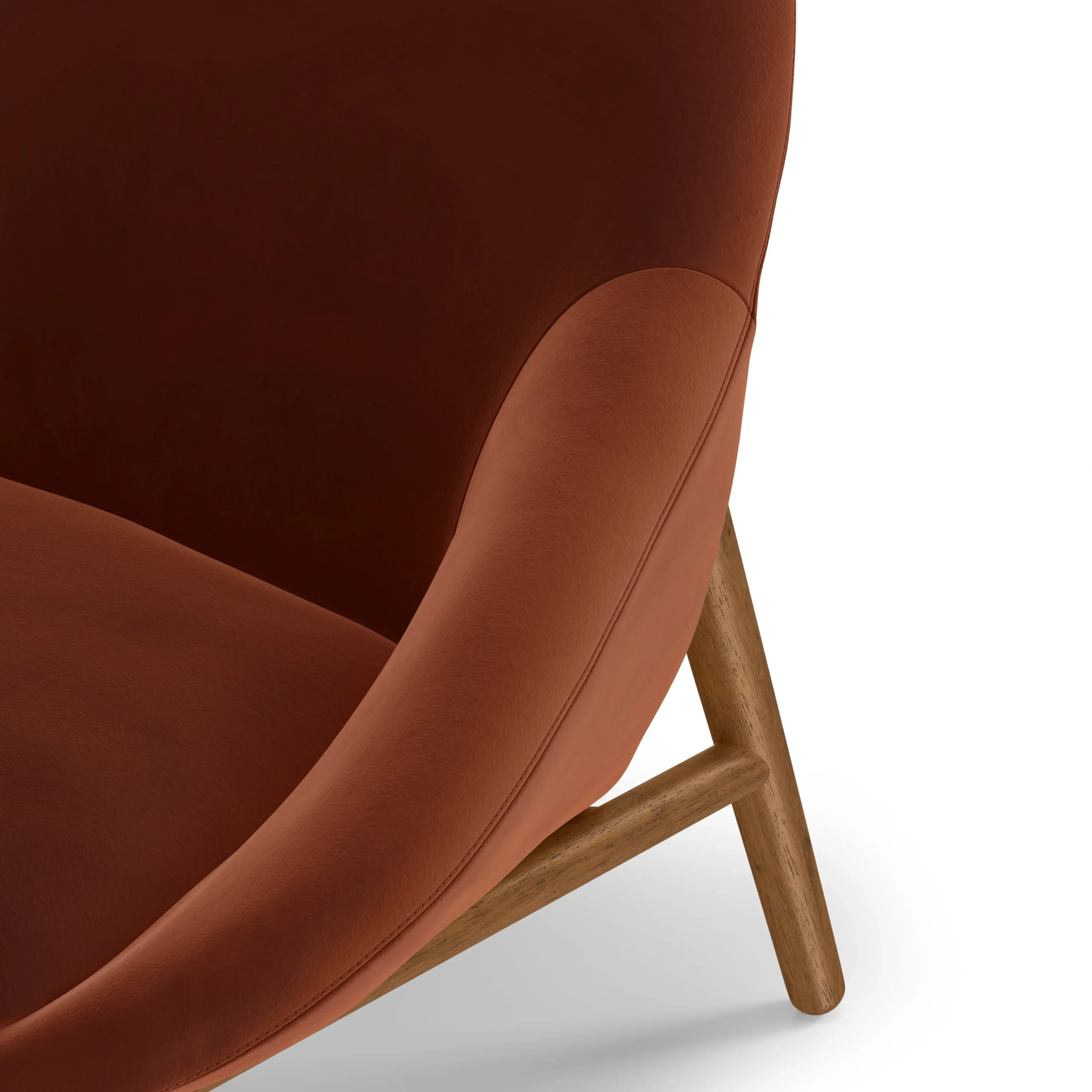 Sunny 32_ Velvet Lounge Chair - Hale Rust - Image 5