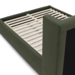 Calabri Queen Velvet Bed - Hale Fir Green