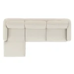 Vati 114_ Left Storage Sleeper Sectional - Natural Oak and Buckler Ivory