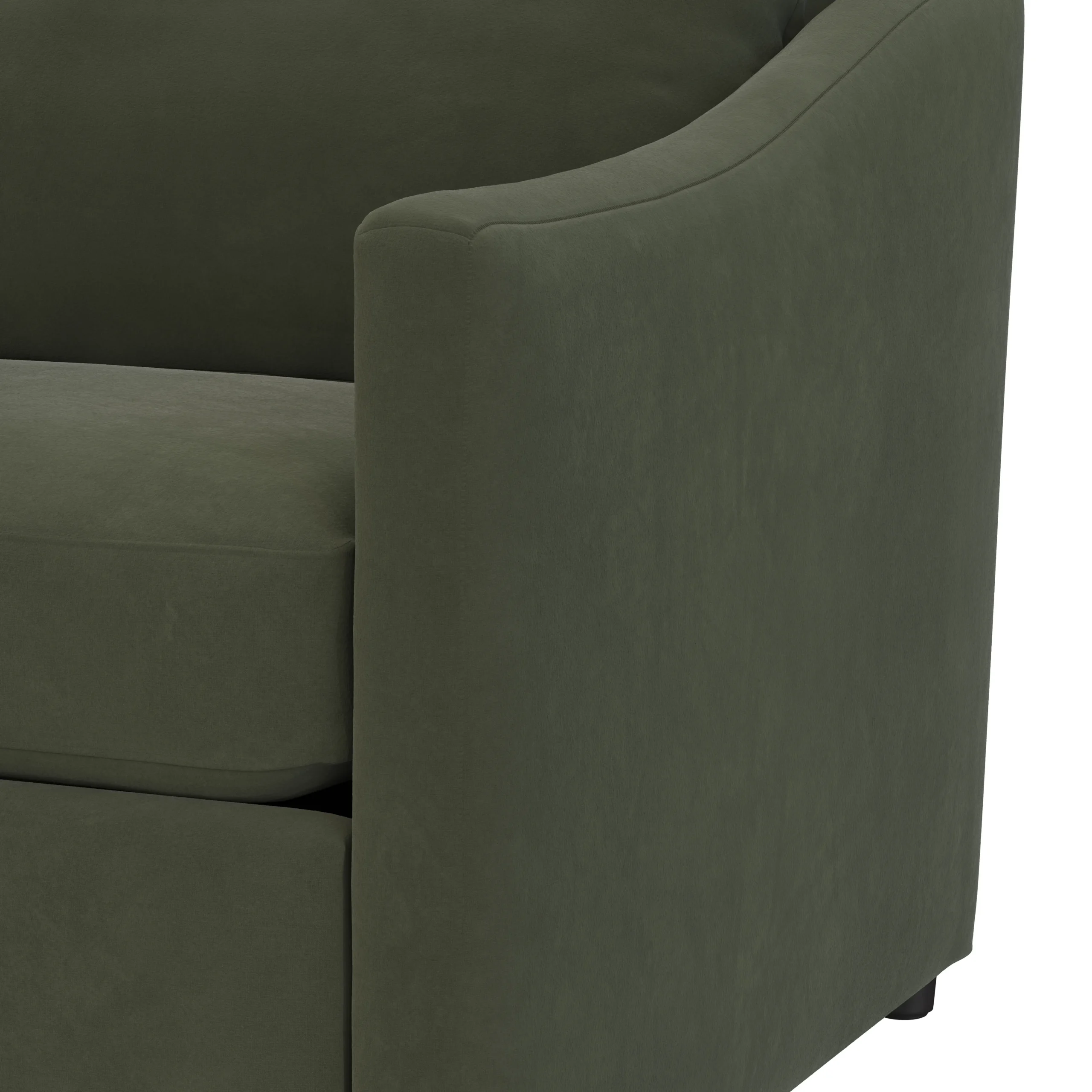 Landry 84.5_ Velvet Sofa Bed - Hale Fir Green - Image 11