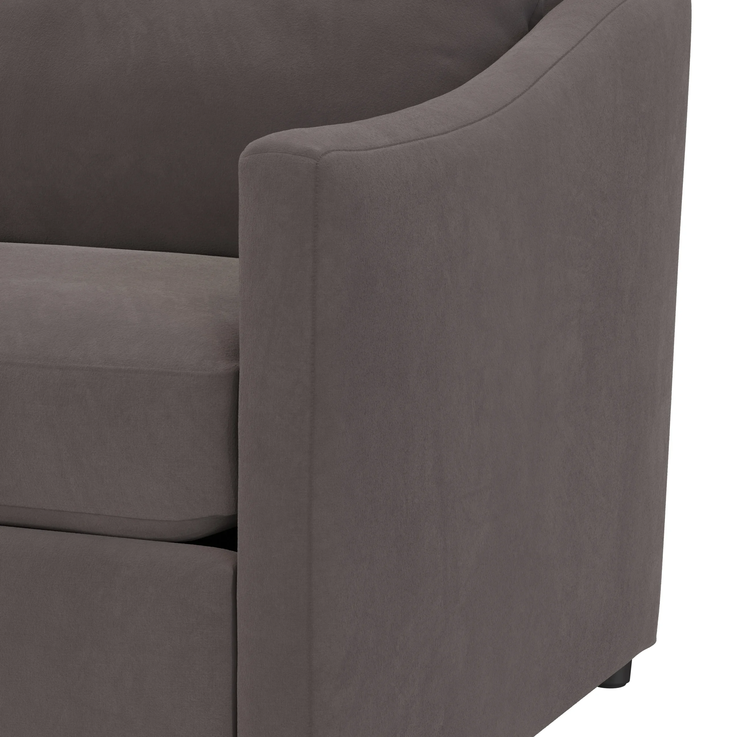 Landry 84.5_ Velvet Sofa Bed - Hale Warm Gray - Image 11