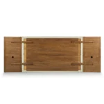 Cassie Queen Upholstered Bed with Nightstands - Smoked Oak and Taupe Chenille