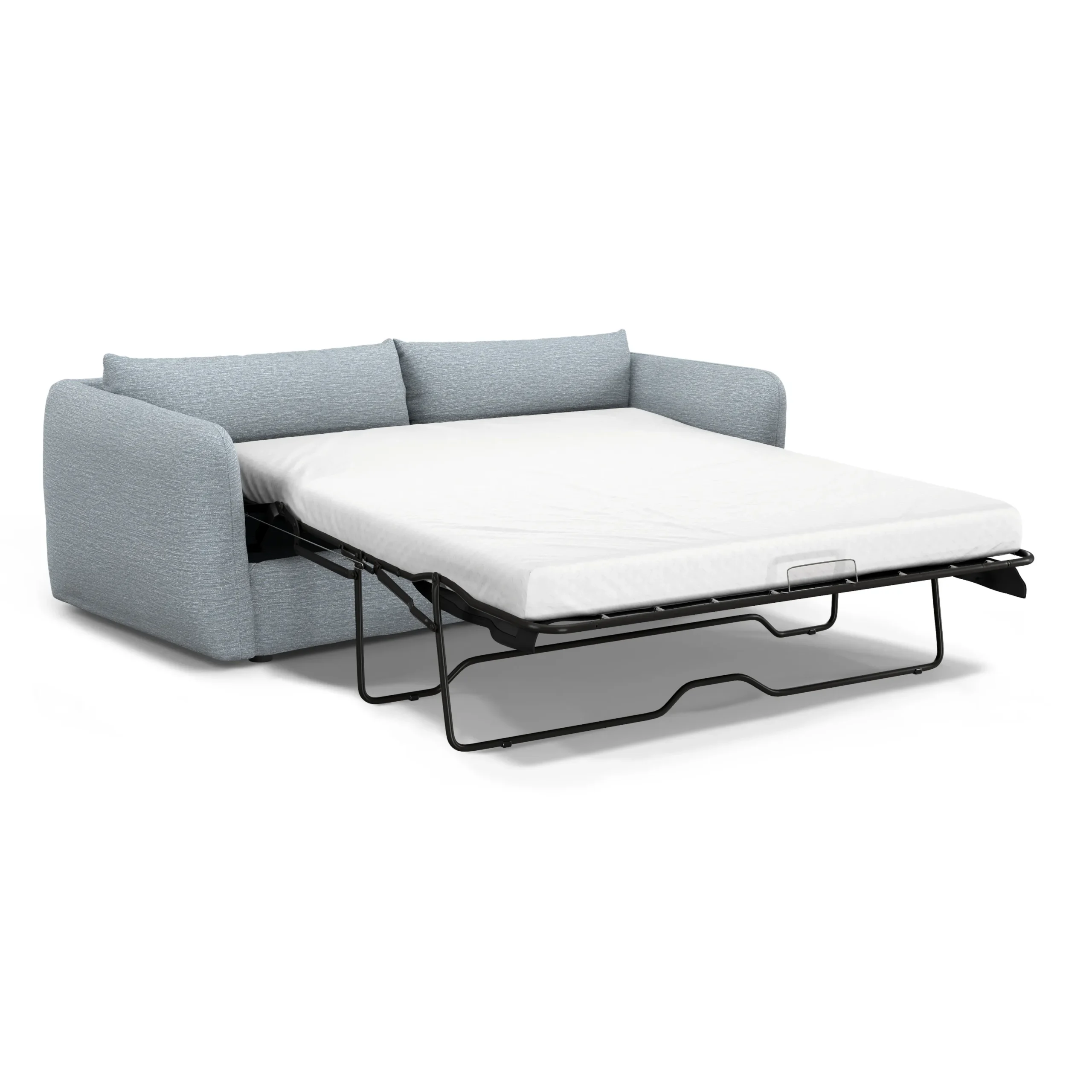 Leigh 86_ Sofa Bed - Silver Light Blue - Image 11