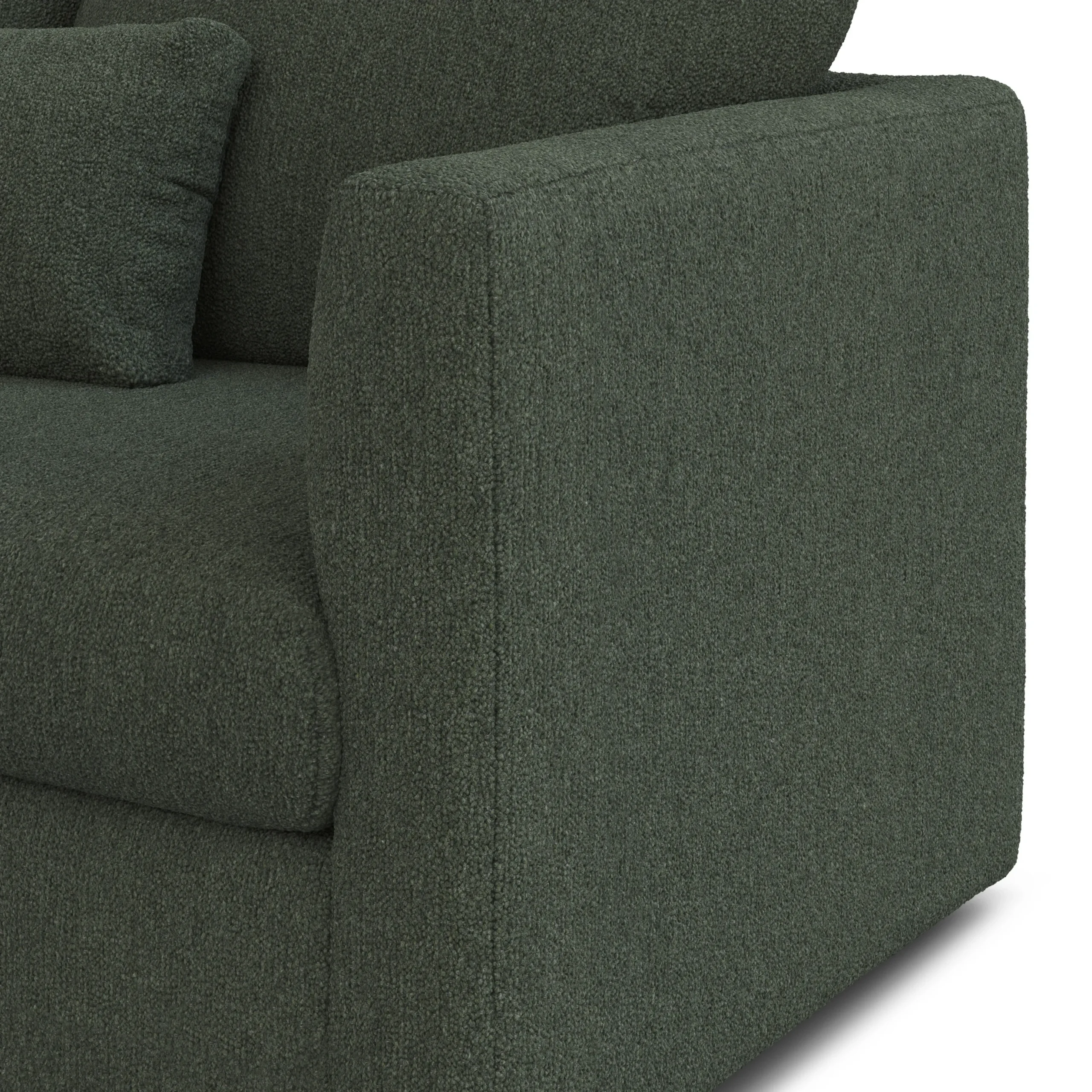 Marina 90_ Sofa Bed - Green Wool Bouclé - Image 12
