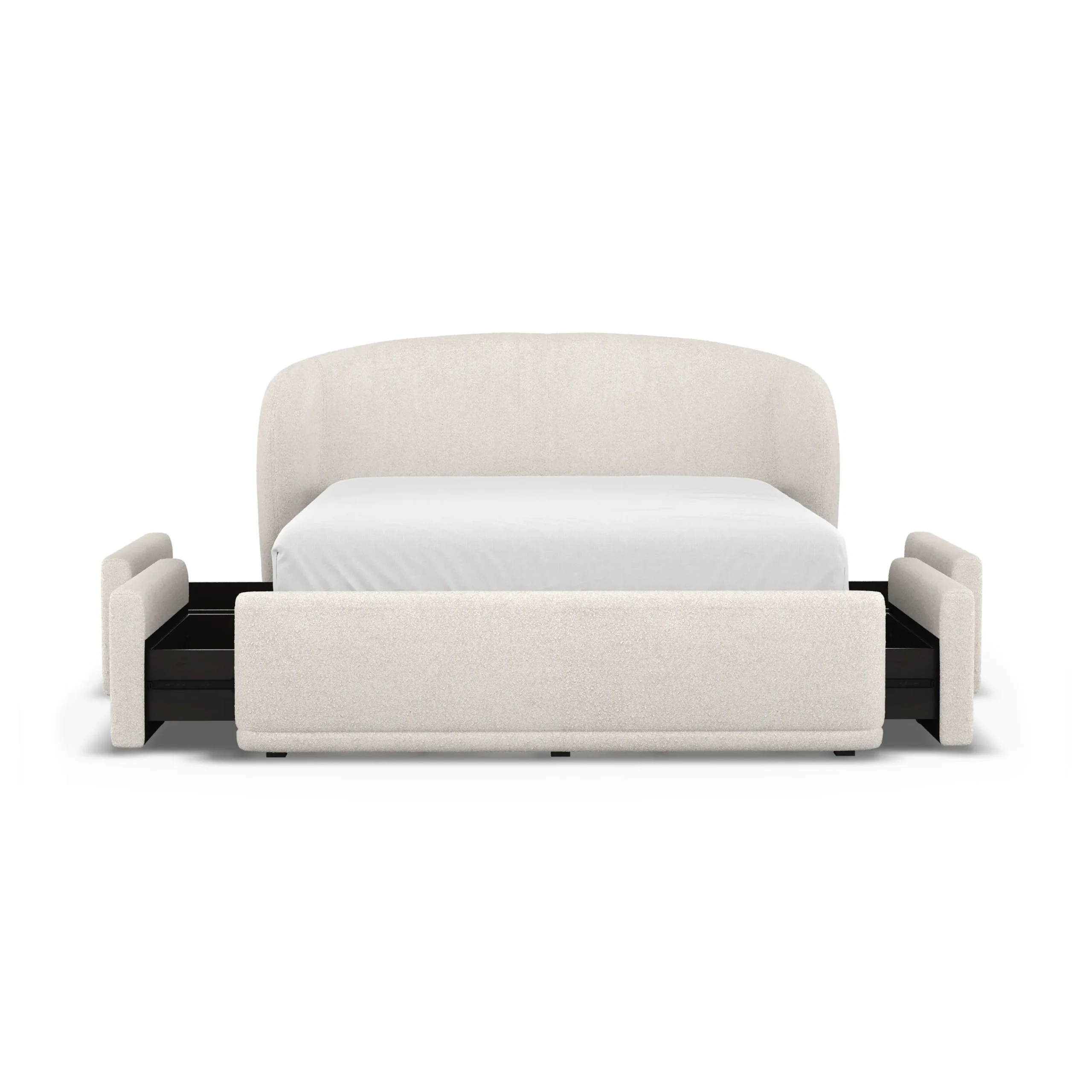 Kayra Queen Upholstered Storage Bed - Ivory Bouclé - Image 7