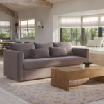 Marina 90_ Velvet Sofa Bed - Hale Warm Gray
