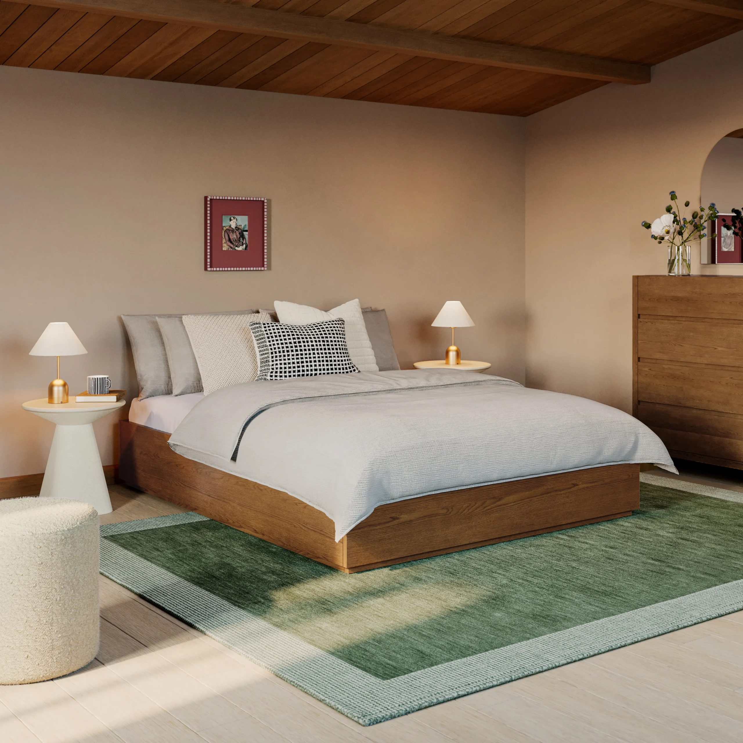 Leif Queen Platform Bed - Smoked Oak - Image 4