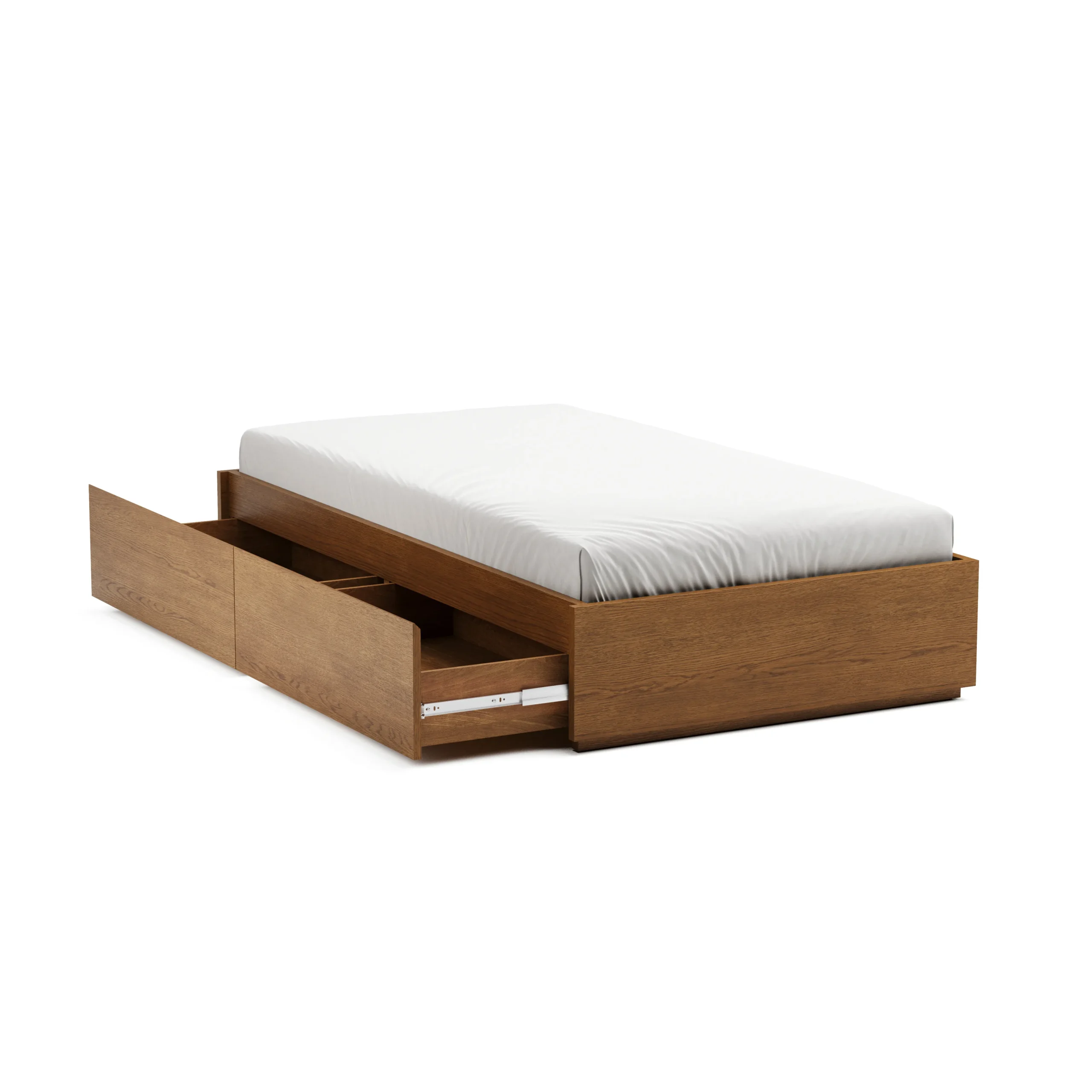 Leif Twin Platform Storage Bed - Smoked Oak - Image 6