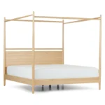 Lenia King Canopy Bed - White Oak