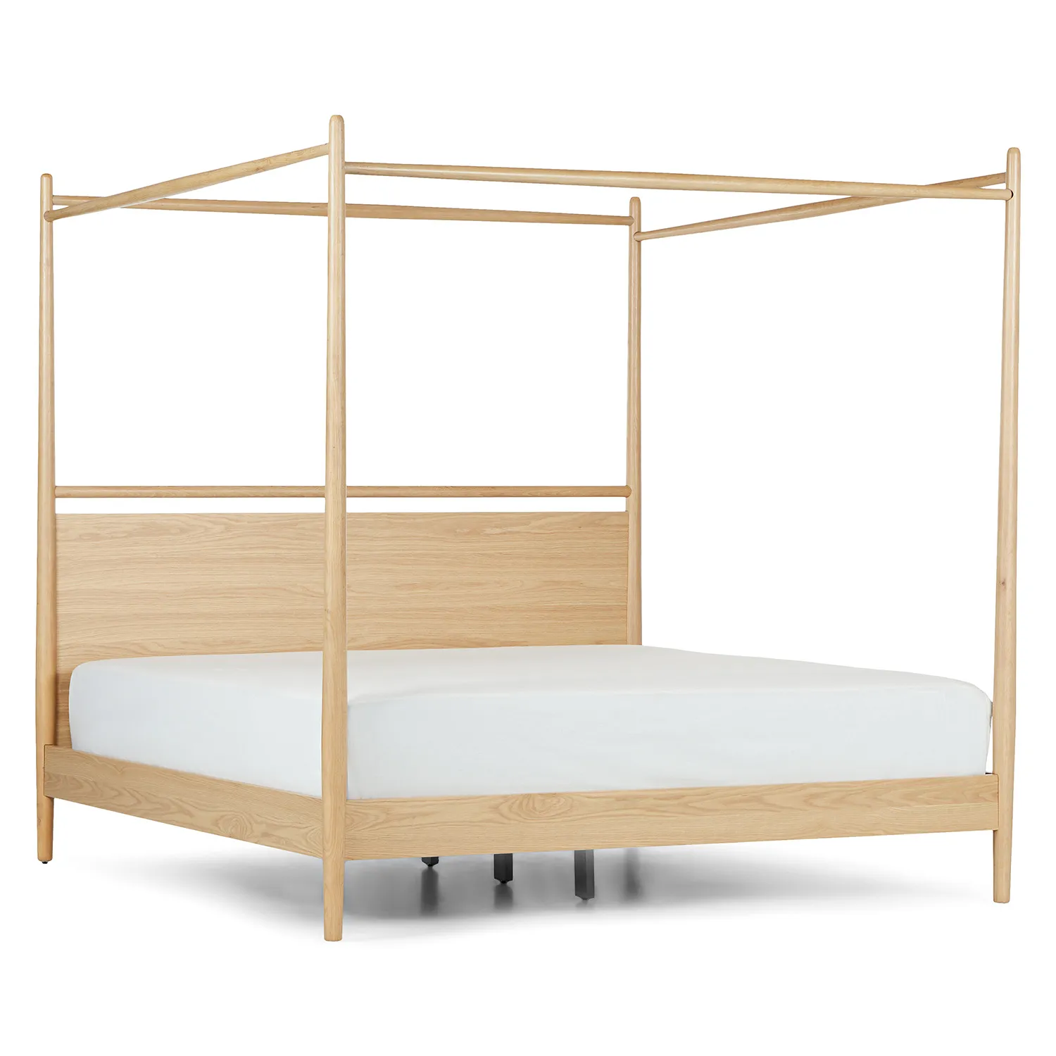 Lenia King Canopy Bed - White Oak - Image 7