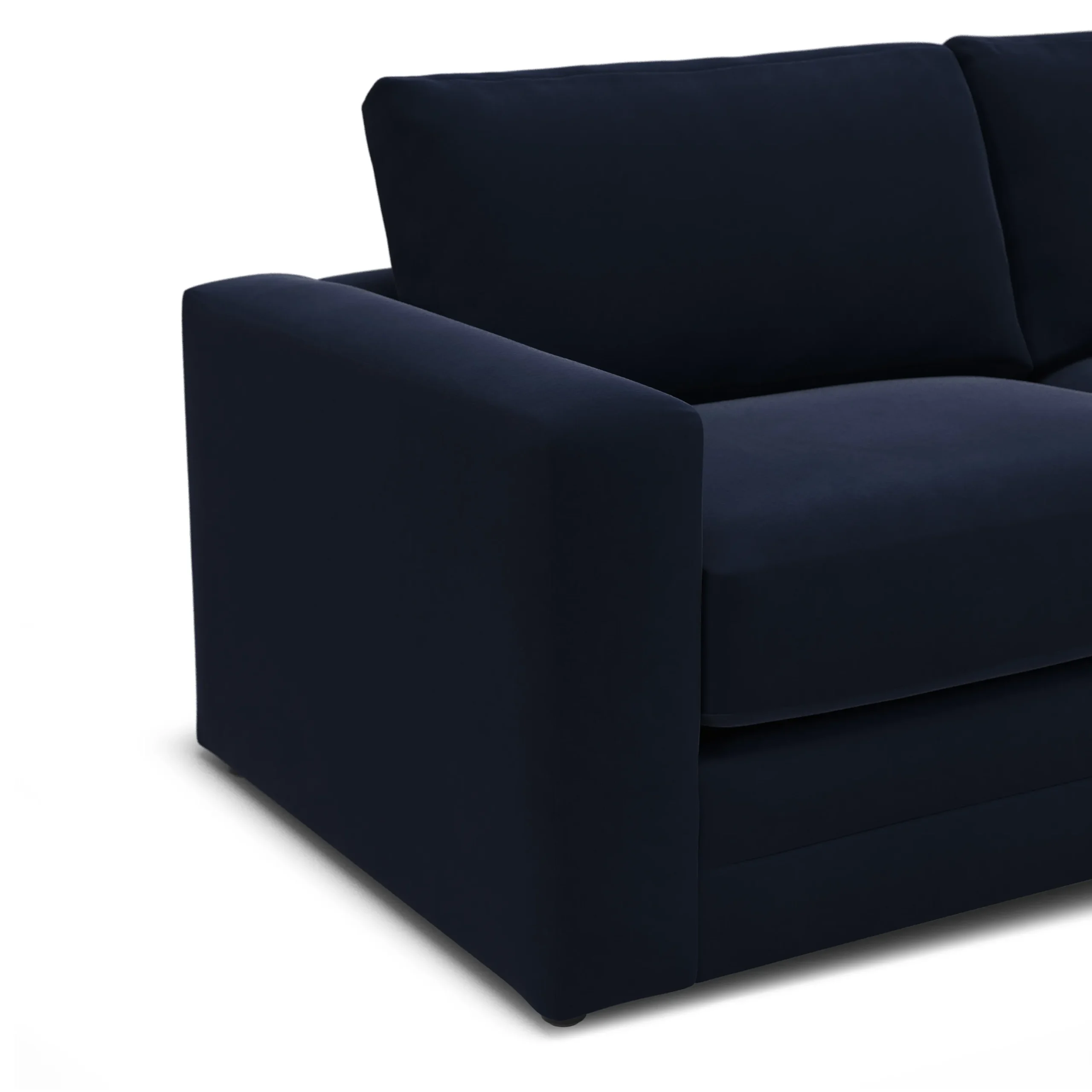 Riley 84_ Velvet Sofa Bed - Hale Ink - Image 17