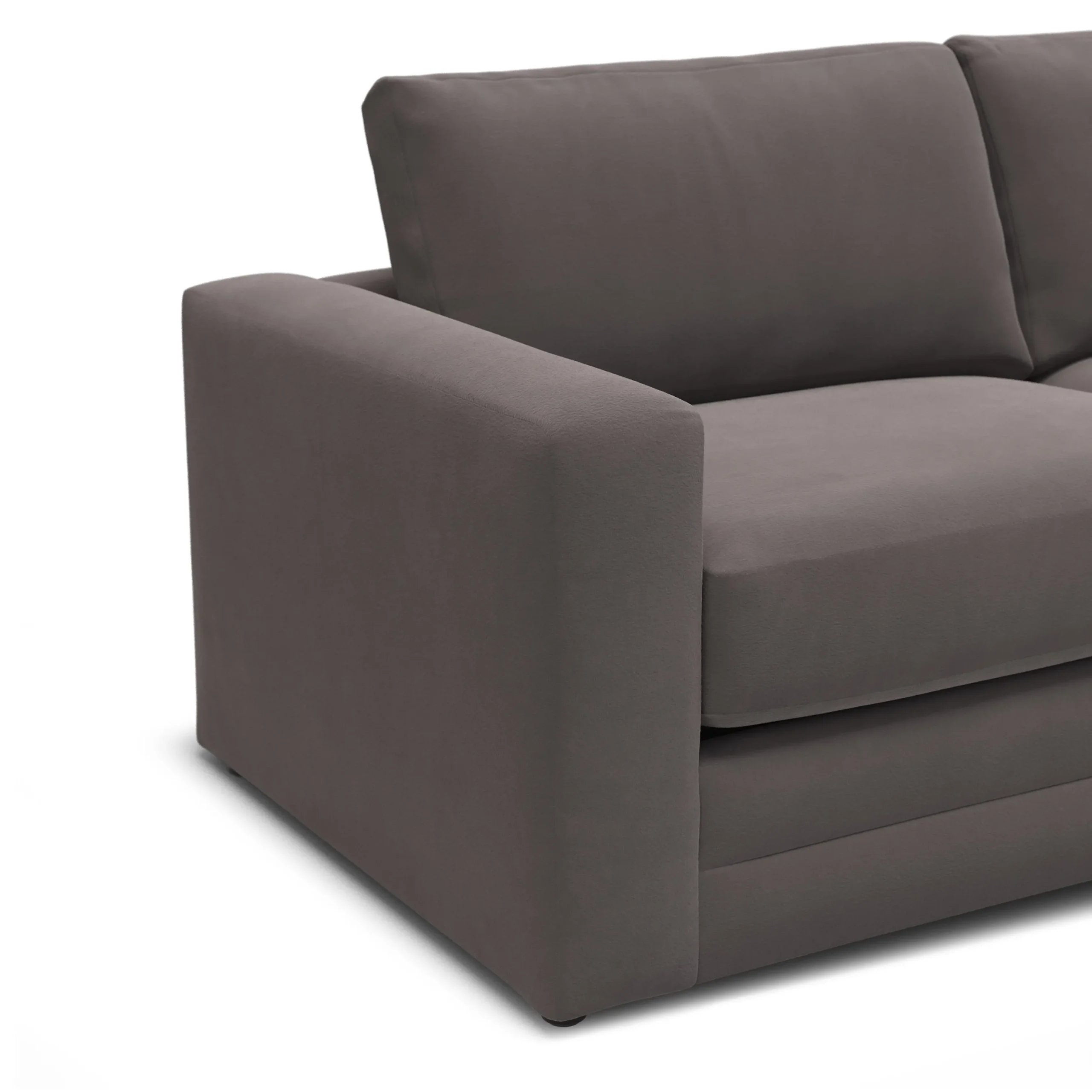 Riley 84_ Velvet Sofa Bed - Hale Warm Gray - Image 17