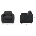 Vati 37_ Lounge Chair - Napa Charcoal