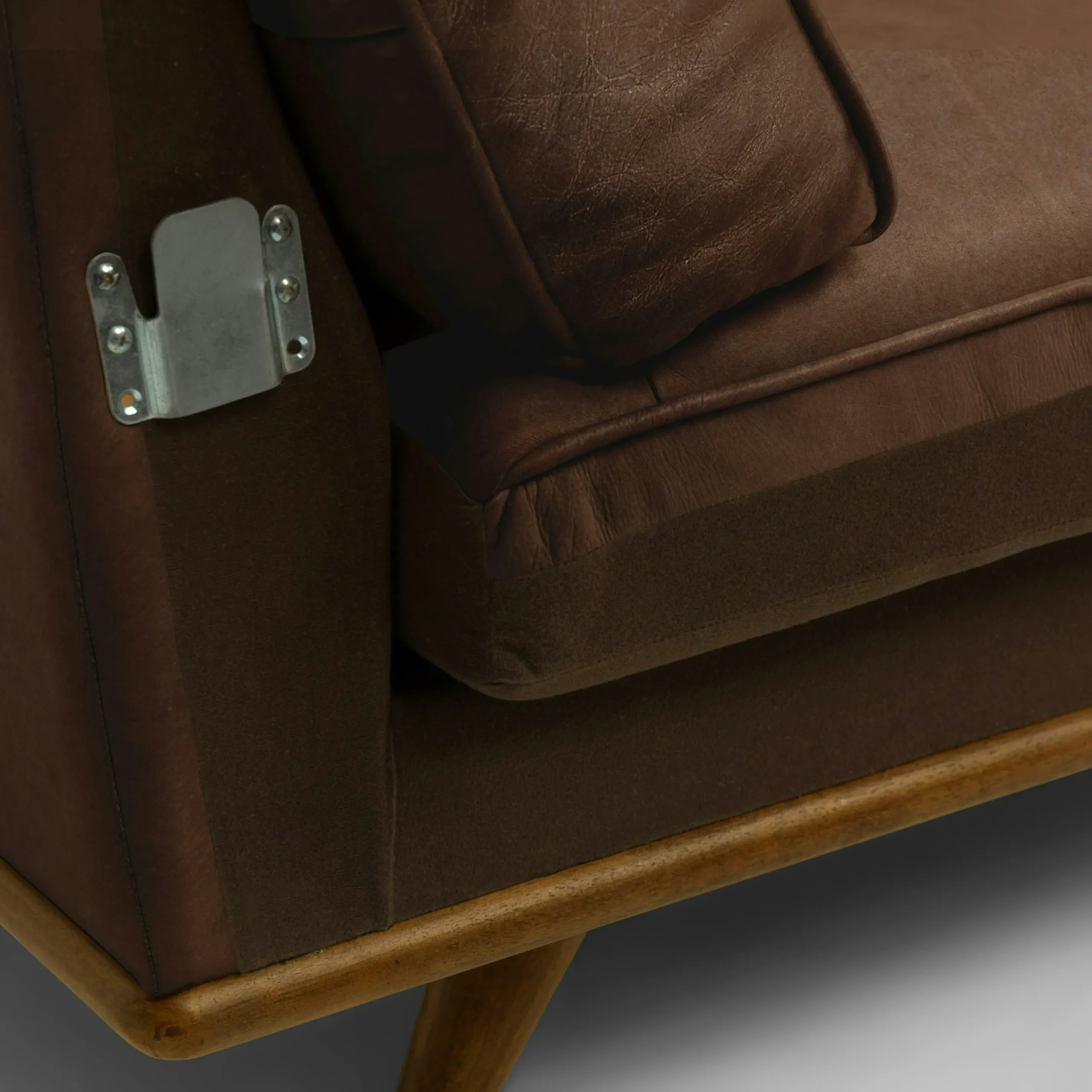 Timber 93_ Leather Corner Sectional - Charme Chocolat - Image 11