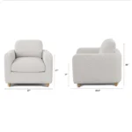 Vati 37_ Lounge Chair - Natural Oak and Buckler Ivory
