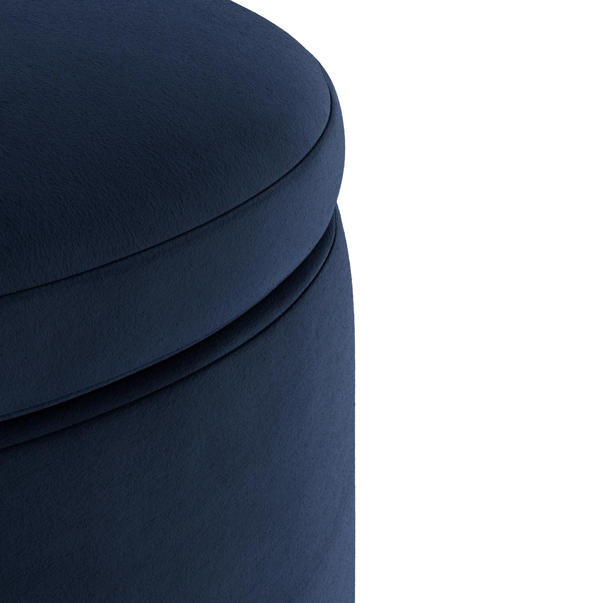 Benson 23.5_ Velvet Storage Ottoman - Hale Ink - Image 4