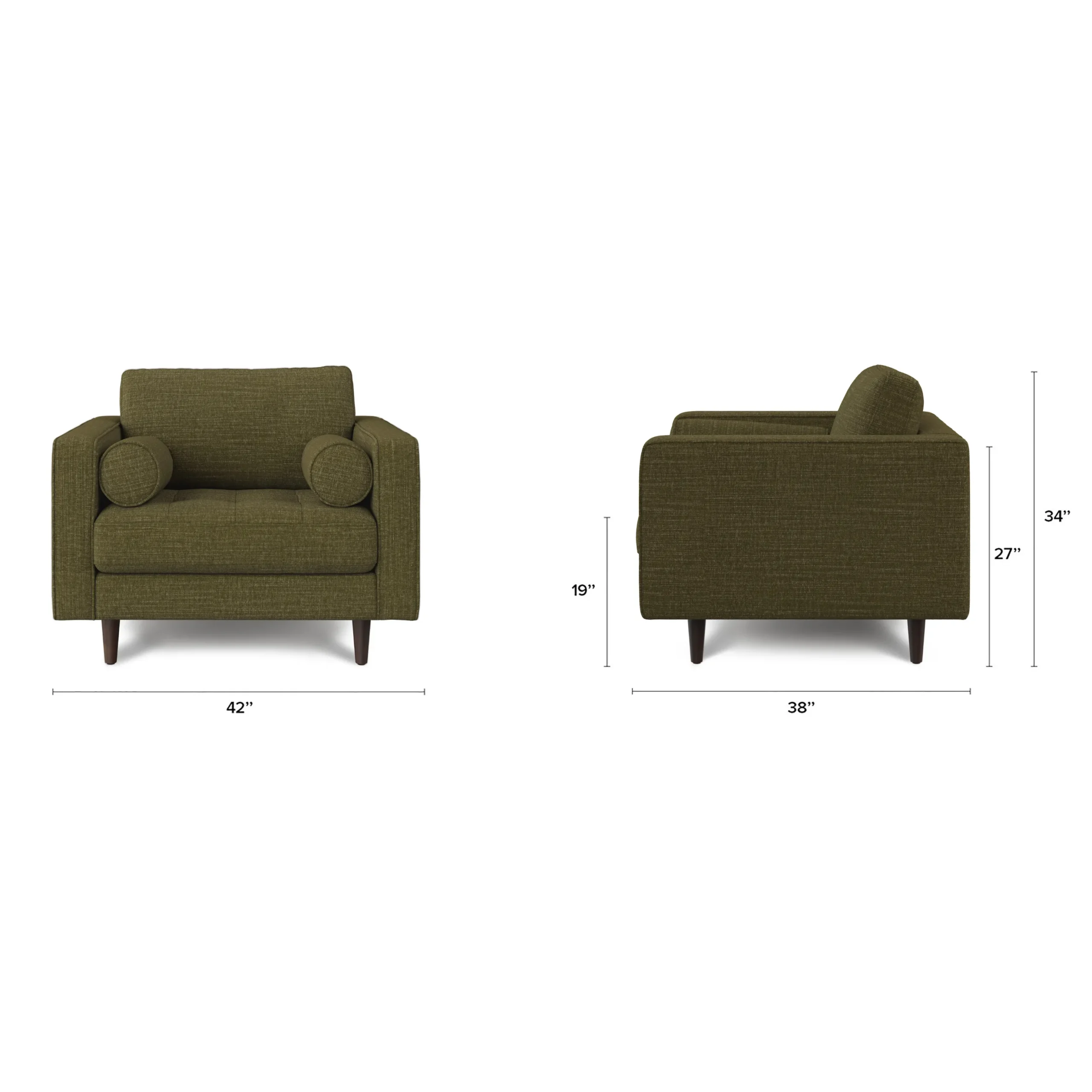 Sven 42_ Tufted Lounge Chair - Napa Moss - Image 2