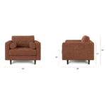 Sven 42_ Tufted Lounge Chair - Napa Rust