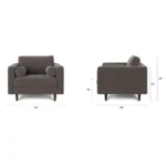 Sven 42_ Tufted Velvet Lounge Chair - Hale Warm Gray