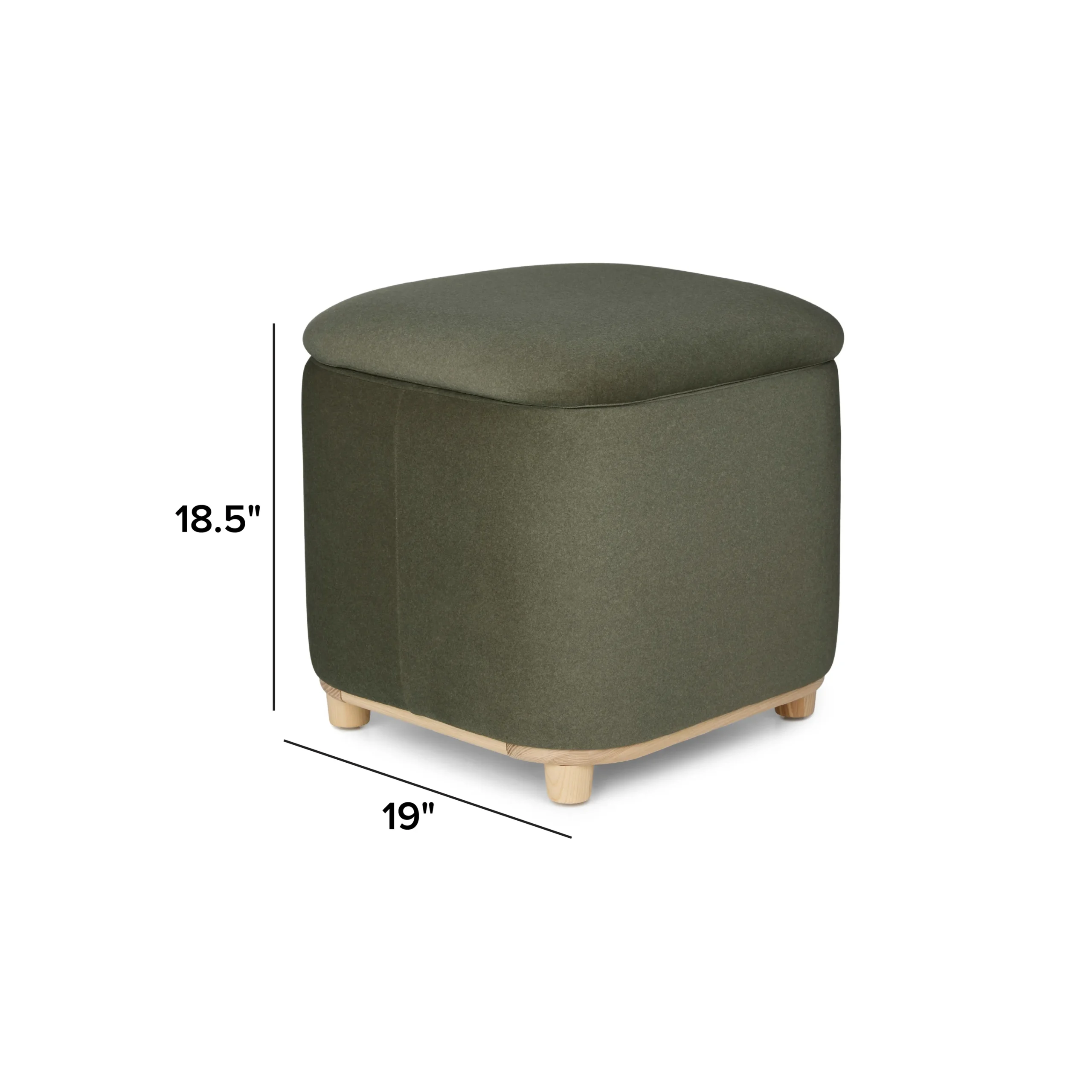 Maribo 19_ Storage Ottoman - Felted Green - Image 12