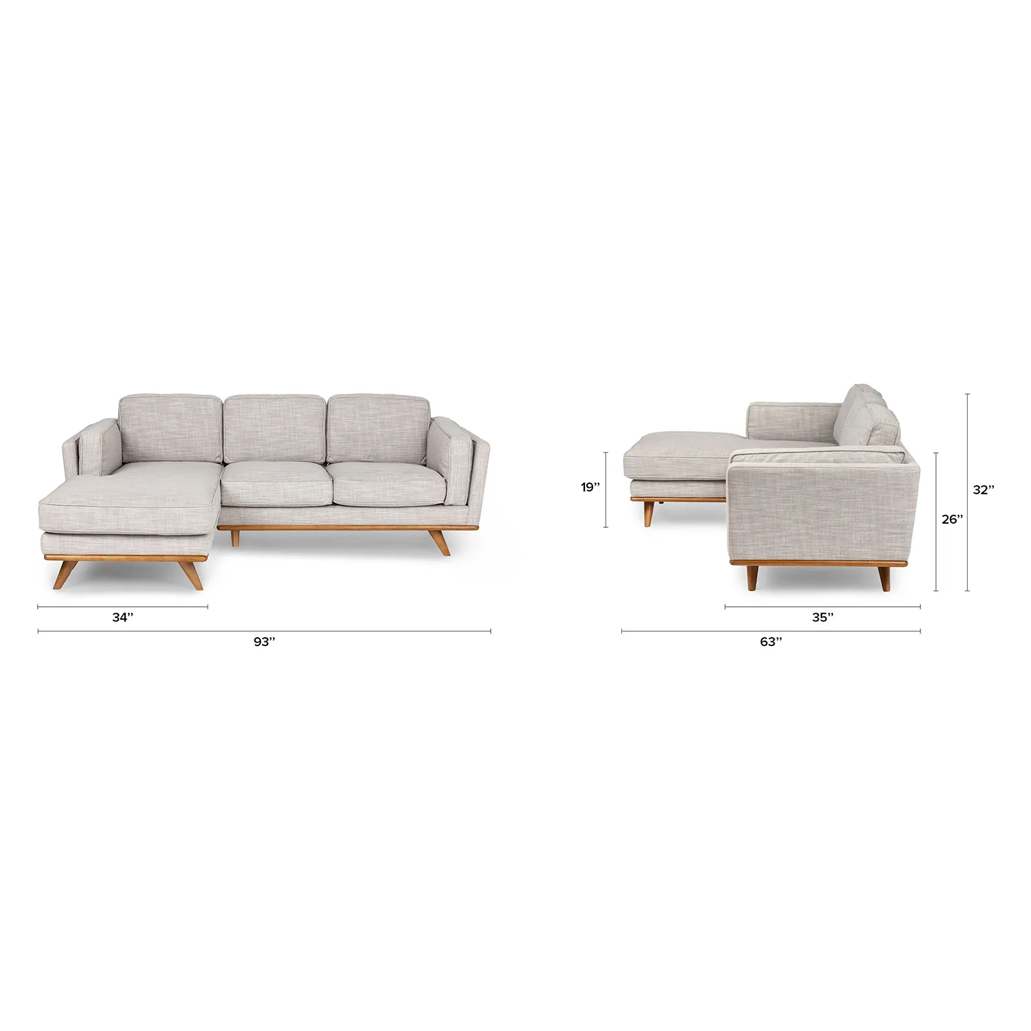 Timber 93_ Left Sectional - Rain Cloud Gray - Image 12