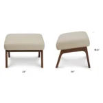 Otio 22_ Ottoman - Walnut and Welsh Taupe