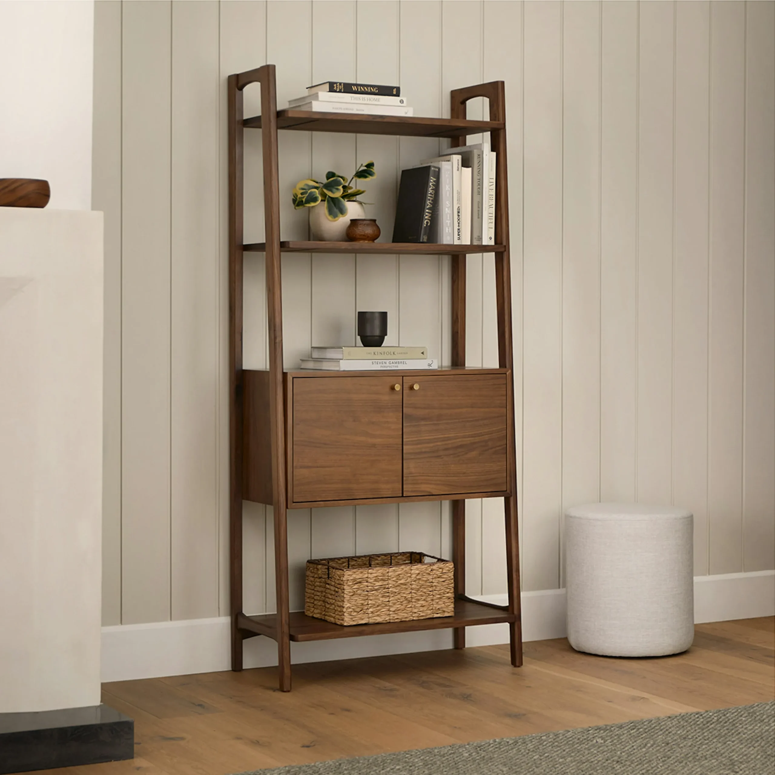 Krossa 31.5_ Shelving Unit with Storage - Walnut - Image 10