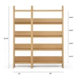 Lilya Shelving Unit Set - White Oak