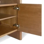 Torme 34_ Bookcase with Storage, Tall - Smoked Oak