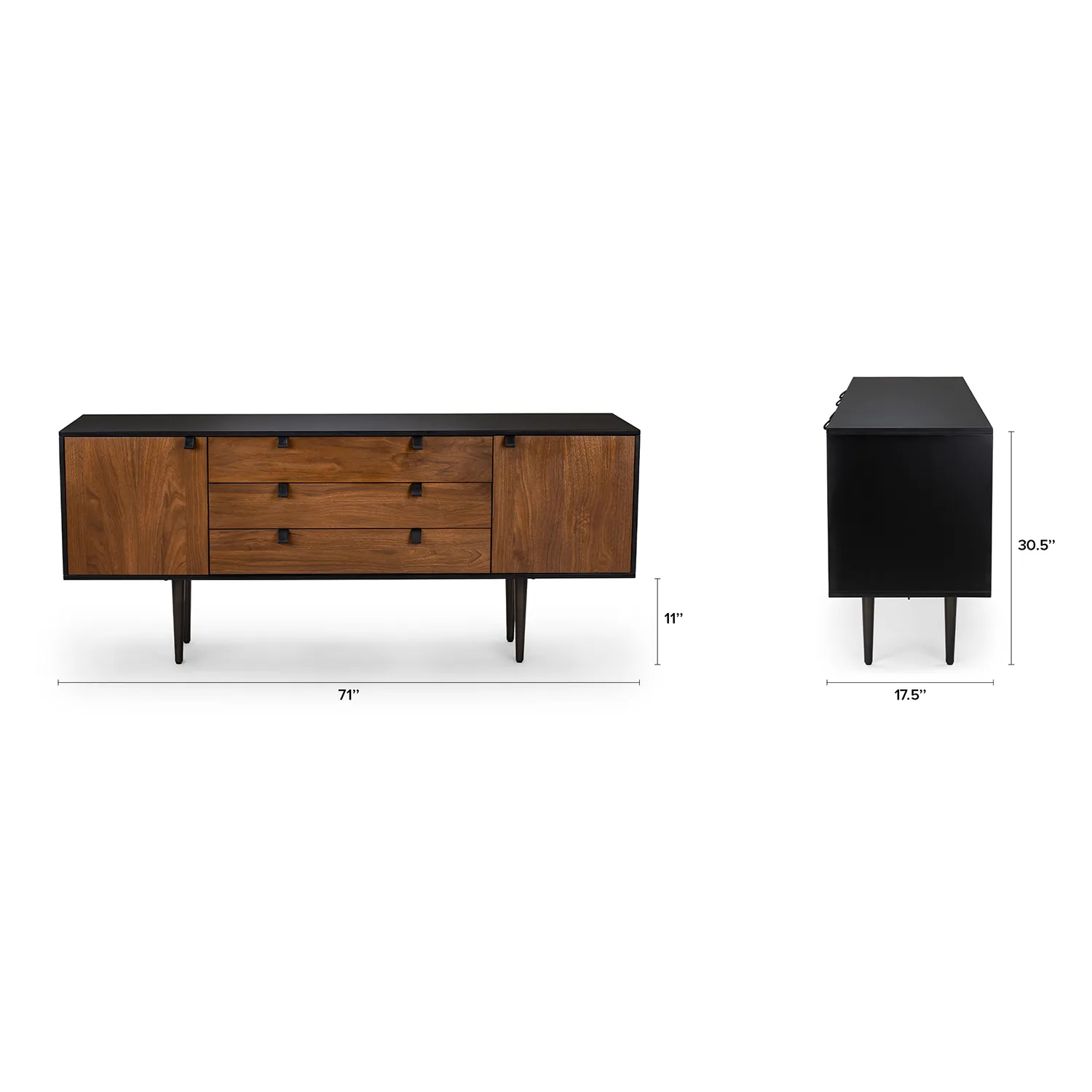 Envelo 71_ Sideboard - Walnut and Black - Image 12
