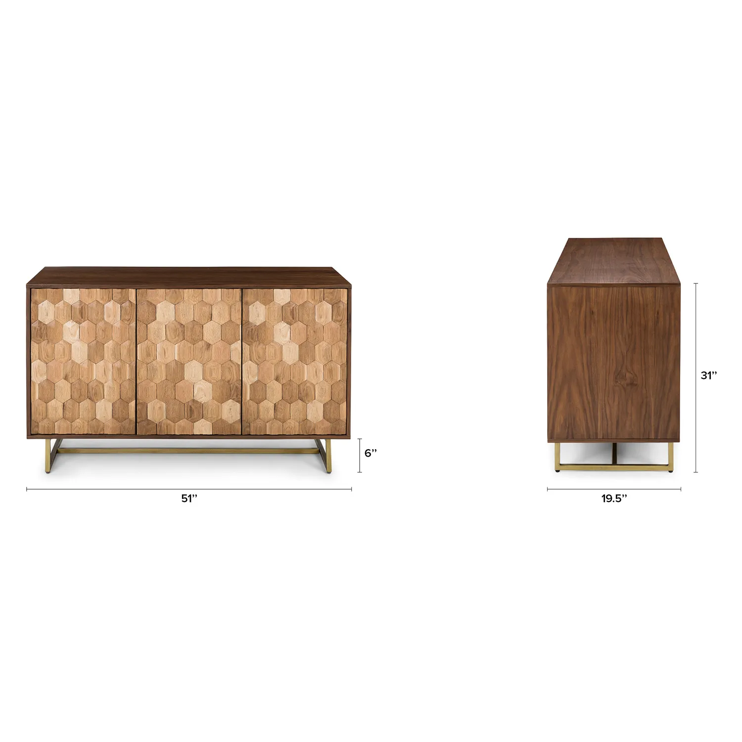 Geome 51_ Sideboard - Walnut and Oak - Image 12
