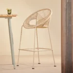 Kasiko Outdoor Bar Stool - White Pepper