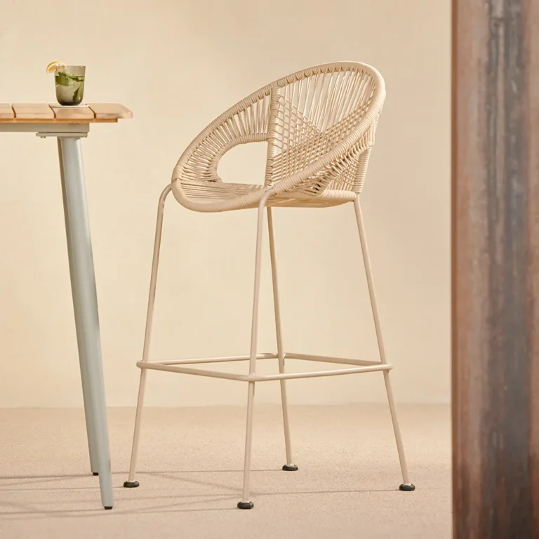 Kasiko Outdoor Bar Stool - White Pepper