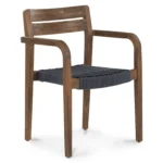 Reyes Outdoor Stackable Dining Armchair - Classic Brown