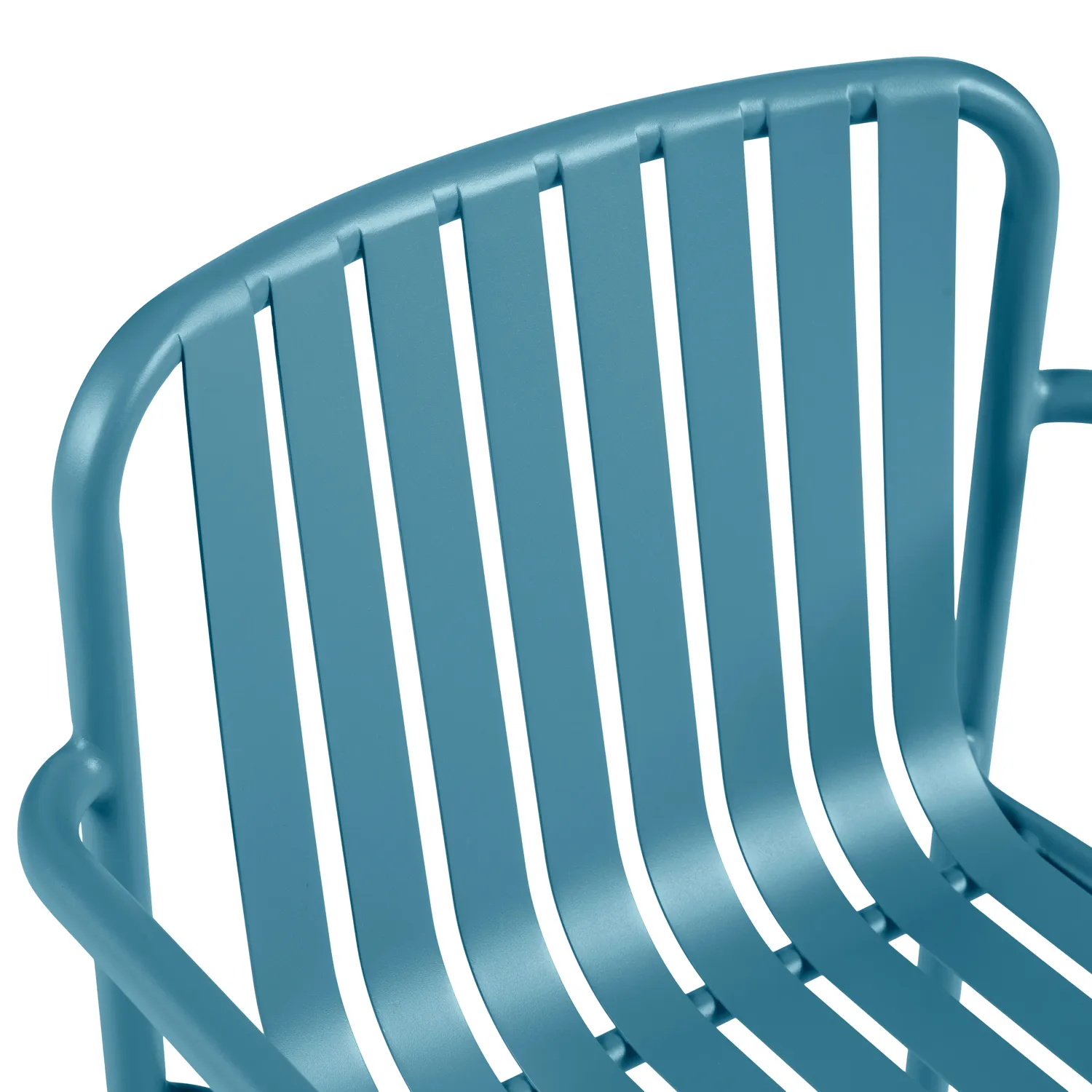 Sarek Outdoor Stackable Dining Armchair - Peacock Blue - Image 9