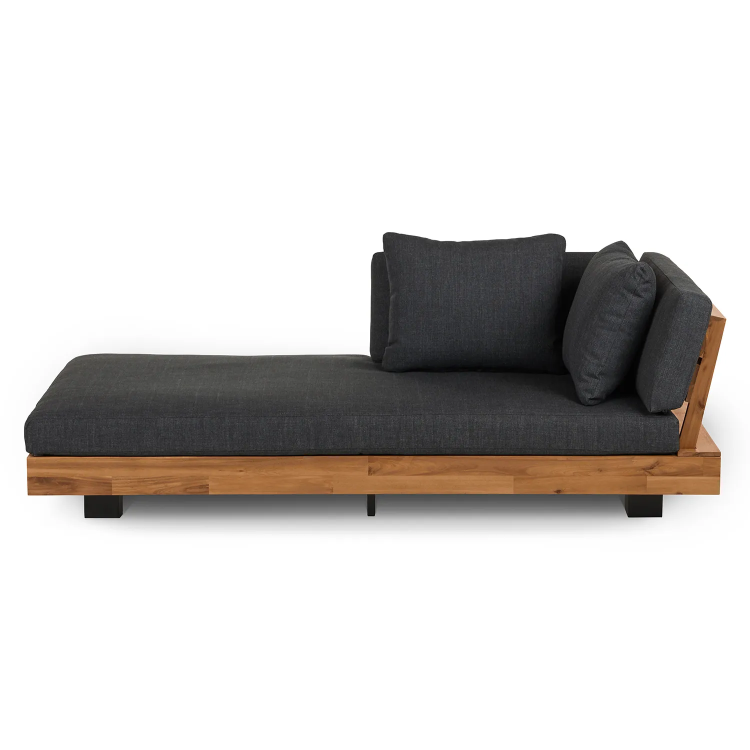 Lubek 69.25_ Outdoor Low Left Chaise Lounge - Slate Gray - Image 5