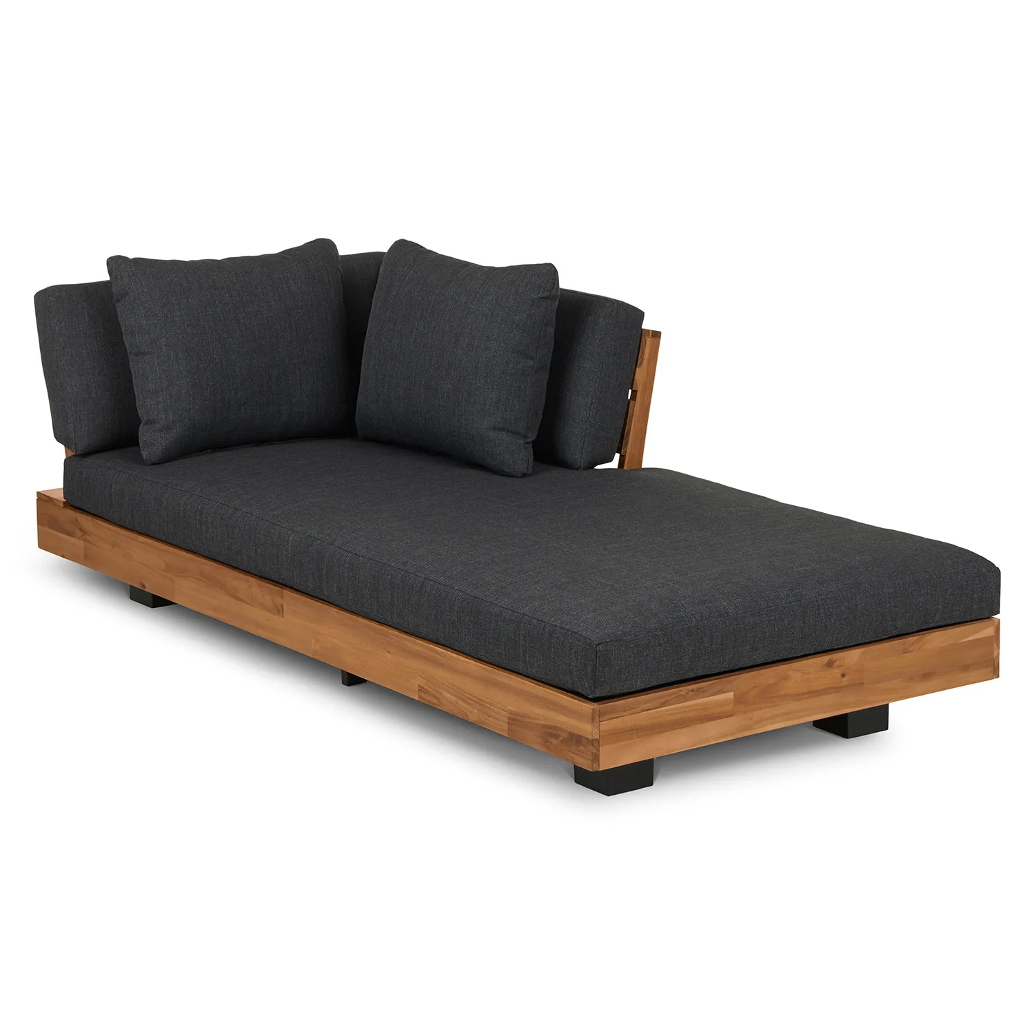 Lubek 69.25_ Outdoor Low Right Chaise Lounge - Slate Gray - Image 5