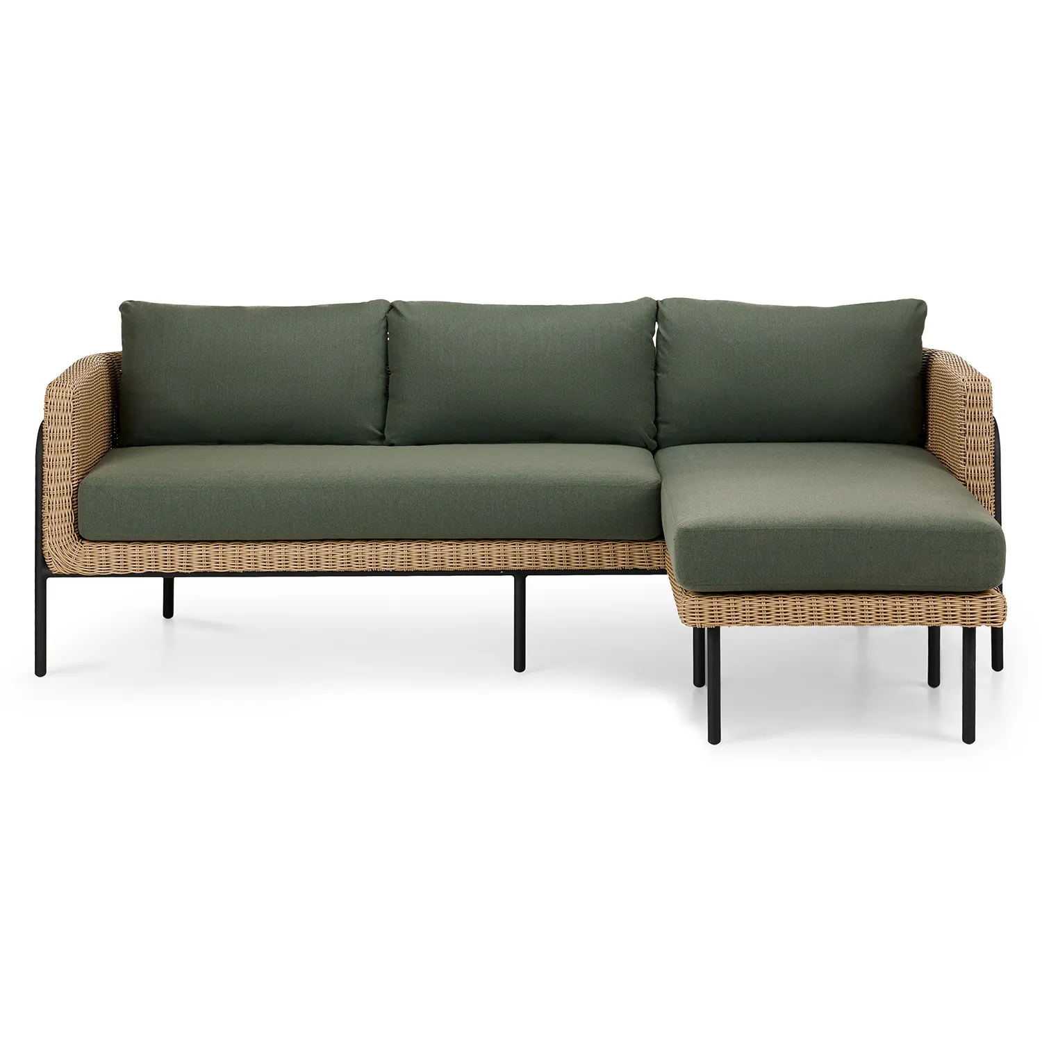 Aby 88_ Outdoor Reversible Sectional - Dravite Green - Image 4