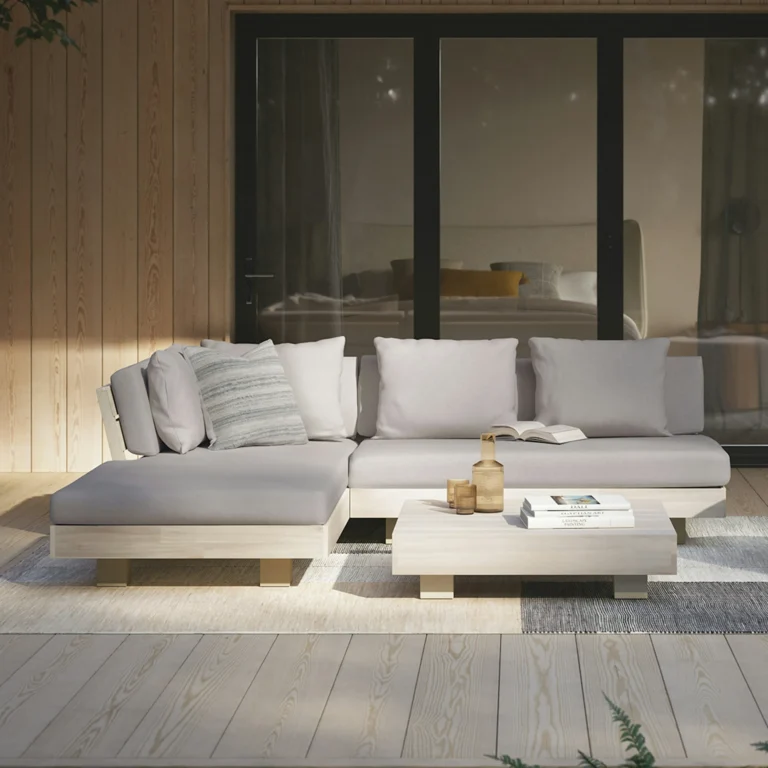 Lubek 82.5_ Outdoor Low Left Sectional - Beach Sand