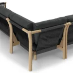 Rosa 110_ Outdoor Corner Sectional - Dravite Black