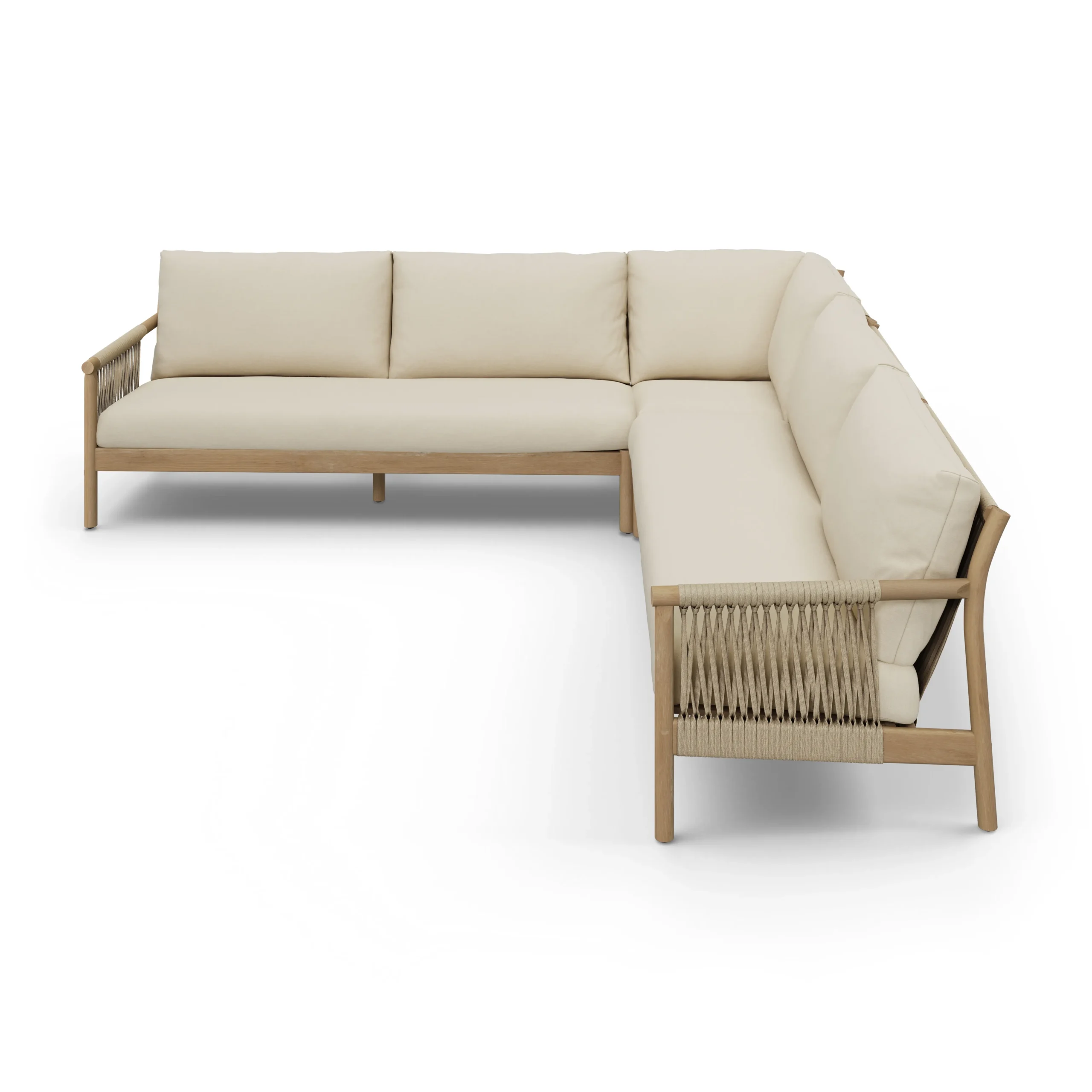 Rosa 110_ Outdoor Corner Sectional - Dravite Ivory - Image 10