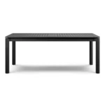 Fisk 75.5_ - 96_ Outdoor Extendable Dining Table - Black