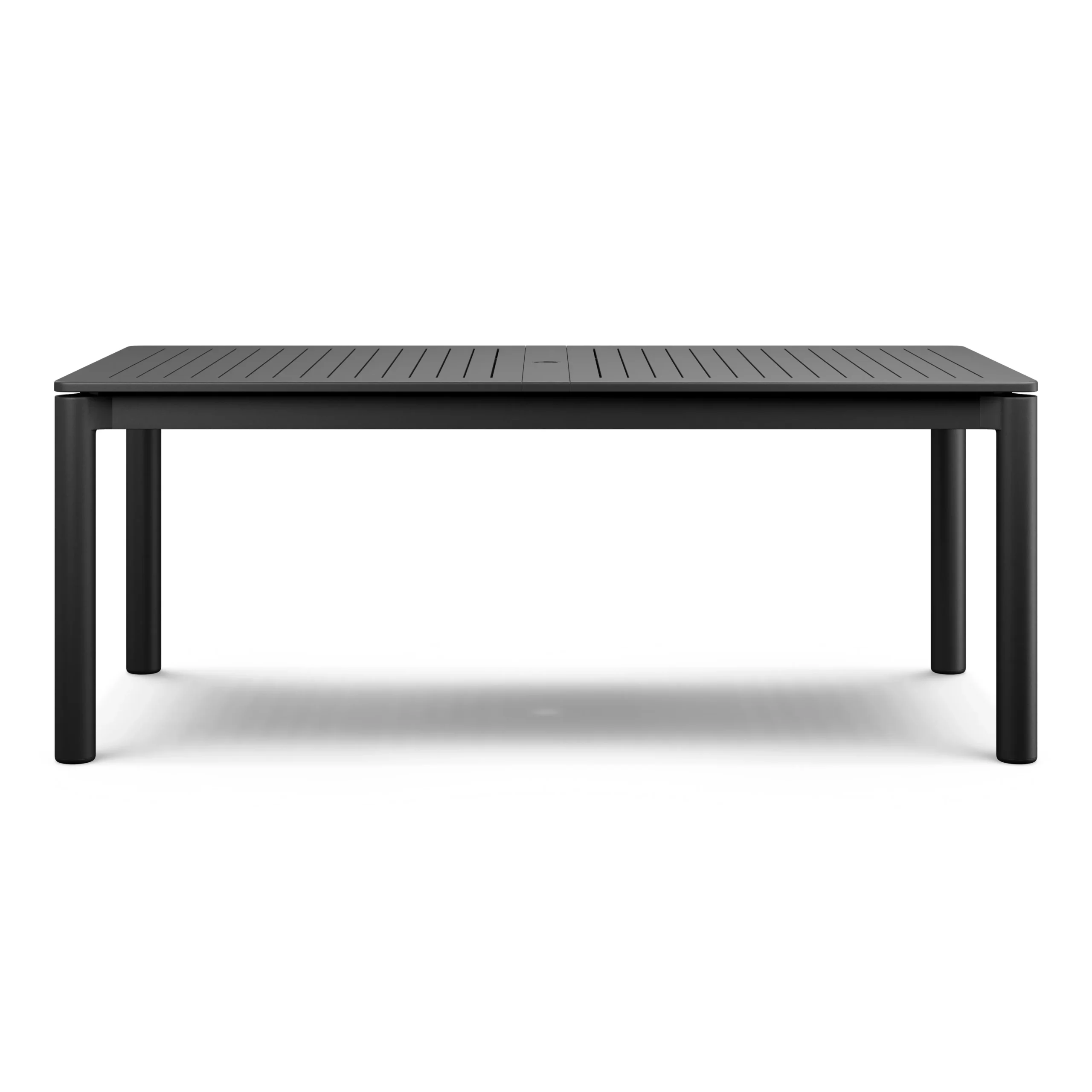 Fisk 75.5_ - 96_ Outdoor Extendable Dining Table - Black - Image 10