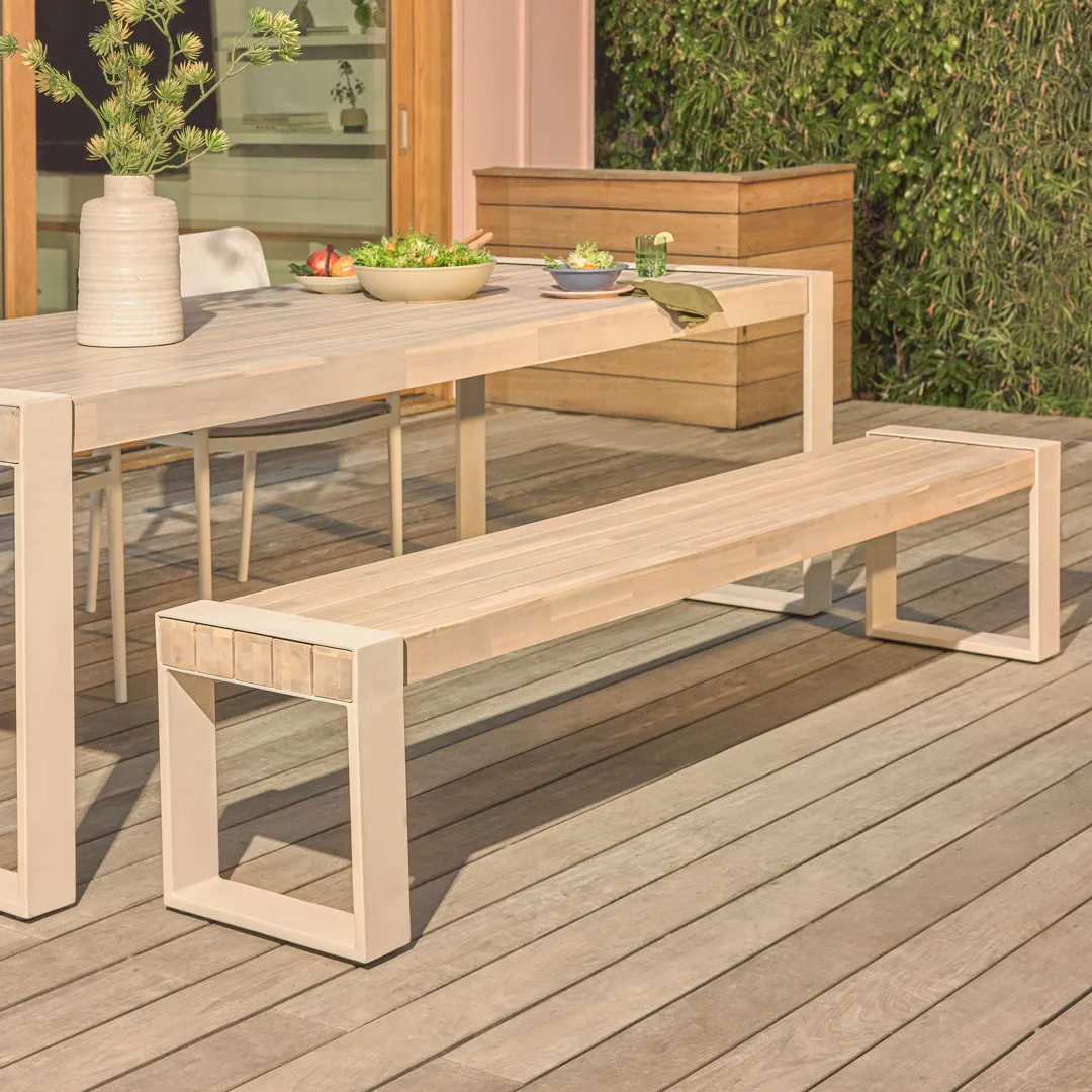 Lubek 94.5_ Outdoor Dining Set - Byron Gray - Image 11
