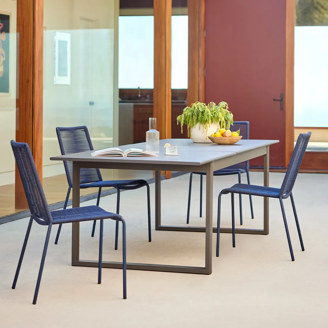 Ofer 80.25_ - 104.75_ Outdoor Extendable Dining Table - Dark Gray - Image 17