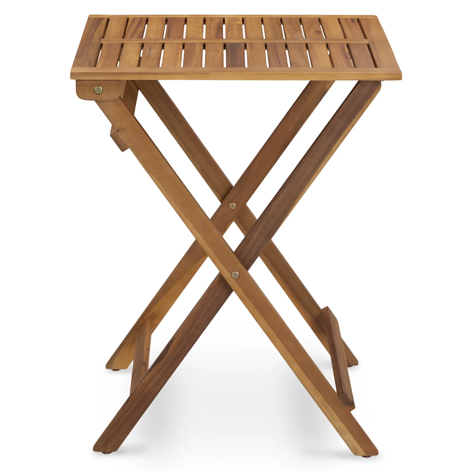 Elanora Outdoor Folding Cafe Table - Light Acacia - Image 11