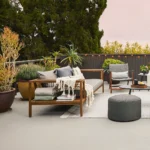 Callais 90.5_ Outdoor Sofa - Taupe Gray