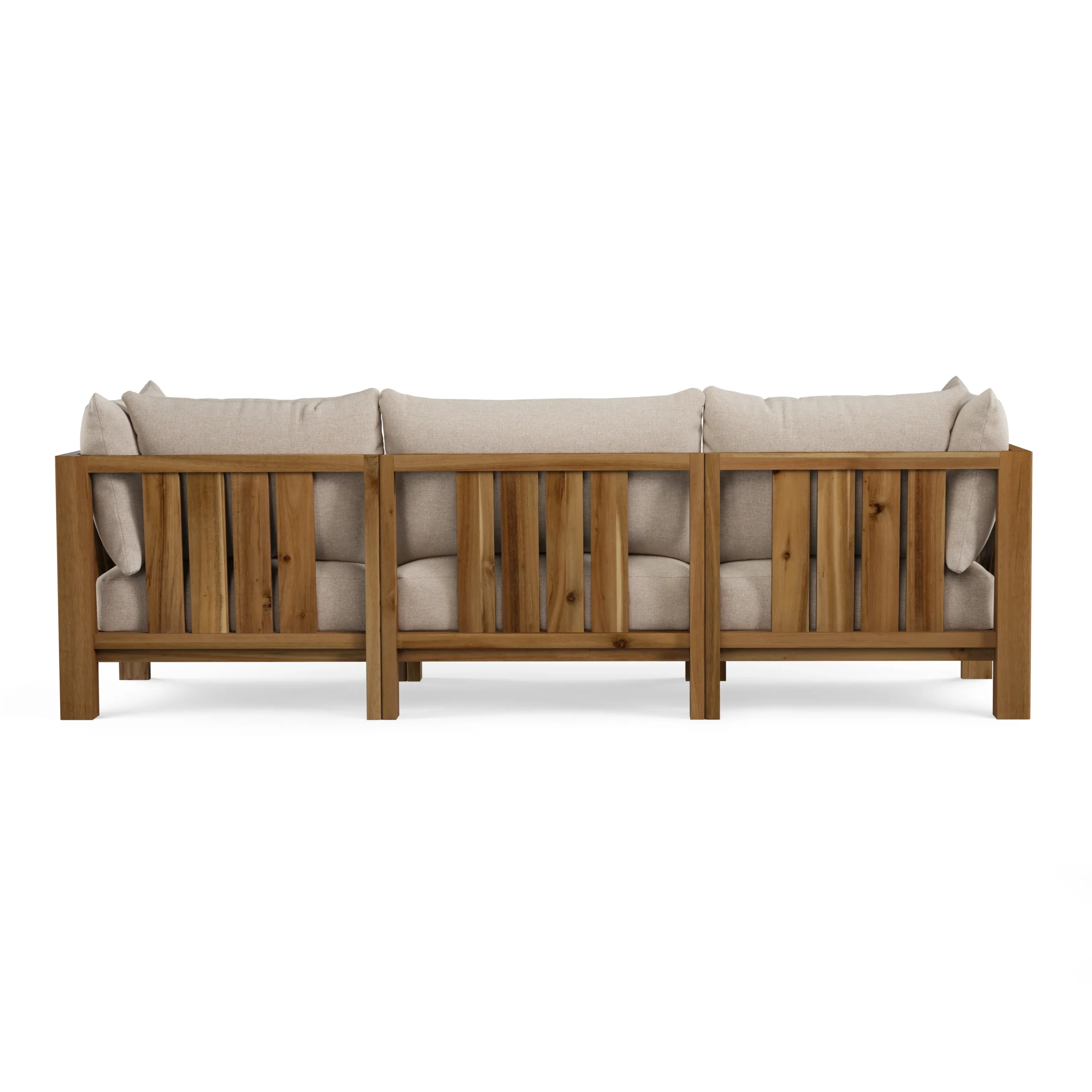 Cove 102.75_ Outdoor Modular Sofa - Basket Beige - Image 3