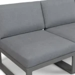 Kezia 56_ Outdoor Armless Modular Loveseat - Whale Gray